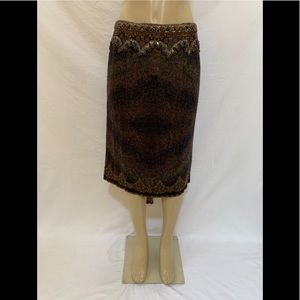 VTG Alberto Makali Size 12 Asymmetric Gypsy Skirt With Embellished Waistline